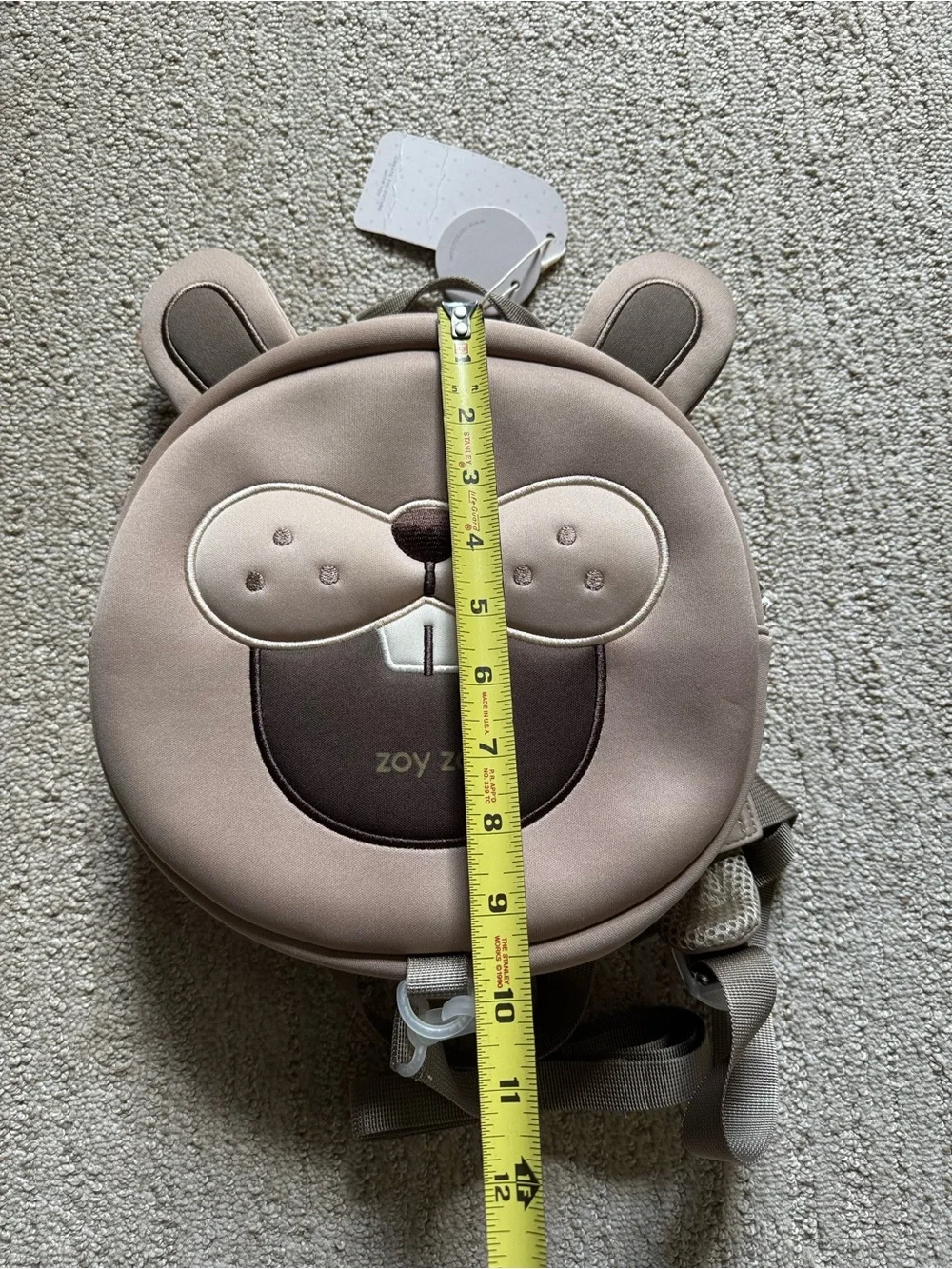 Kids Unisex Beige Bear Backpack - Cute Toddler Accessory NWT school travel